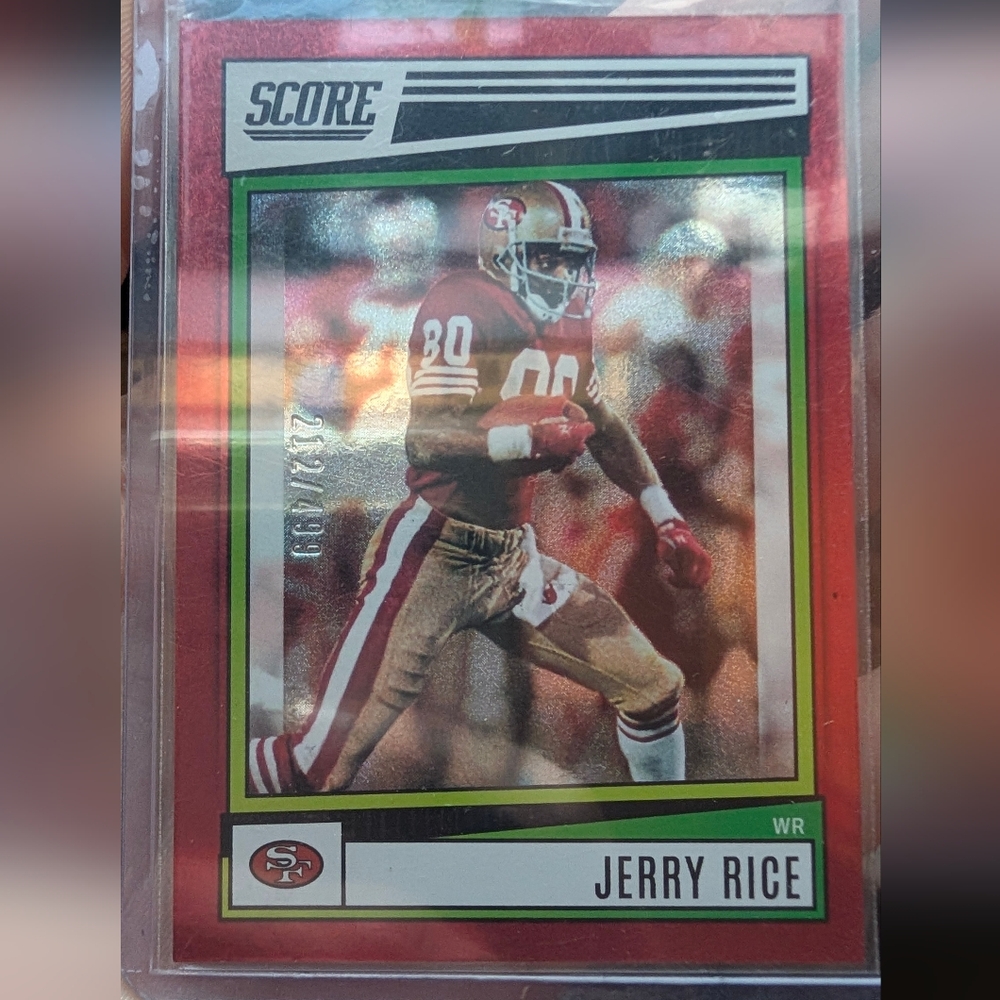 JERRY RICE '22 Score #170 Red Dots /499 SF 49ers Color Match